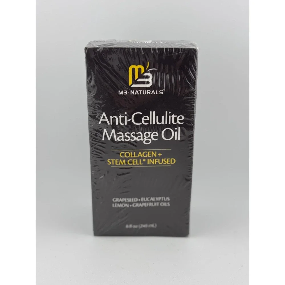 M3 Naturals Anti‎ Cellulite Massage Oil - 8 fl. oz. SEALED/NEW